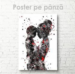 Poster, Portret abstract al mamei cu copilul