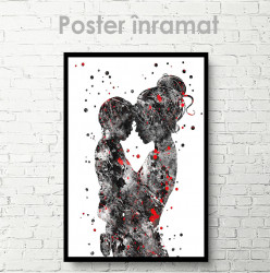 Poster, Portret abstract al mamei cu copilul