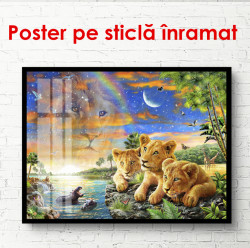 Poster, Pui de leu în lumea animalelor