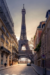 Poster, Turnul Eiffel - vedere laterală