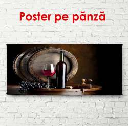 Poster, Vinul roșu și un butoi