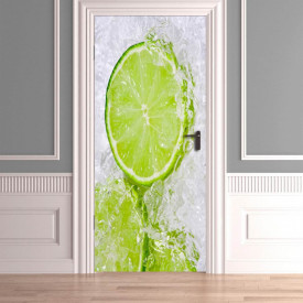 Stickere 3D pentru uși, Lime înghețat, 1 foaie de 80 x 200 cm