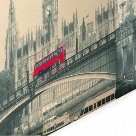 Tablou modular, Autobuzul roșu pe podul din Londra
