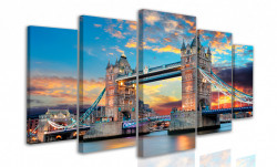 Tablou modular, Tower Bridge la apusul soarelui