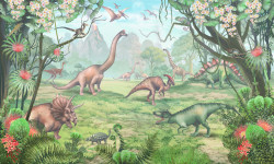 Tapet foto pentru copii, Lumea dinozaurilor