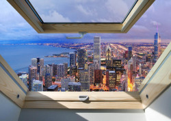 Fototapet, O fereastră cu Priveliște la New York
