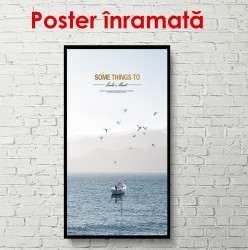Poster, Barca în ocean