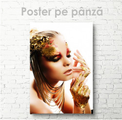 Poster, Fată cu machiaj auriu