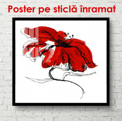 Poster, Floarea roșie