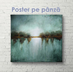 Poster, Peisaj turcoaz în stil abstract