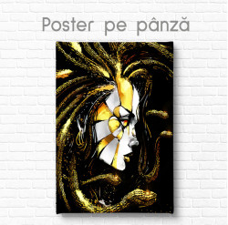 Poster, Portret abstract al fetei cu șerpi