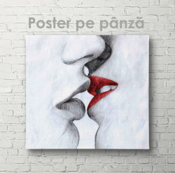 Poster, Sărutul roș- negru