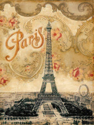 Poster, Turnul Eiffel pe un fundal galben