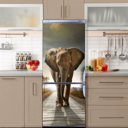 Stickere 3D pentru uși, Elefantul înfuriat , 1 foaie de 80 x 200 cm