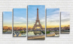 Tablou modular, Apus de vară la Turnul Eiffel