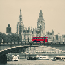 Tablou modular, Autobuzul roșu pe podul din Londra
