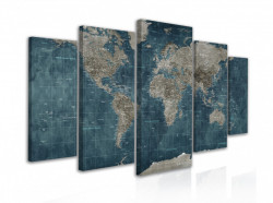 Tablou modular, Harta fizică a lumii