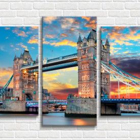 Tablou modular, Tower Bridge la apusul soarelui