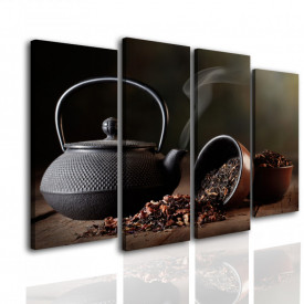 Tablou modular, Un set de ceai de culoarea neagră