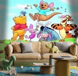 Tapet foto pentru copii, Winnie the Pooh și prietenii lui