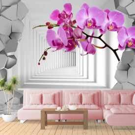 Fototapet 3D, Fantezie cu orhidee violet