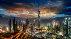 Fototapet, Burj Khalifa și alți zgârie-nori