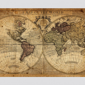 Fototapet, O hartă a lumii străveche