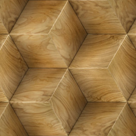 Fototapet, Perete geometric din lemn