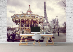 Fototapet, Un carusel din Paris