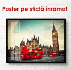 Poster, Autobuzul roșu pe fundalul Big Ben