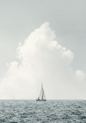 Poster, Barcă în largul mării