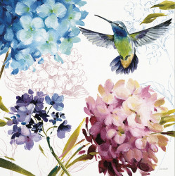 Poster, Colibri în flori