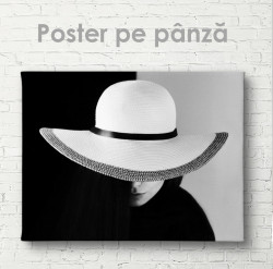 Poster, Doamnă în pălărie albă