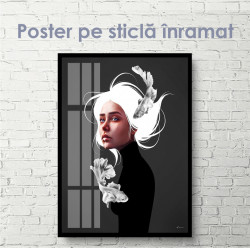 Poster, Fată cu părul alb