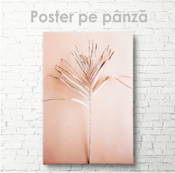 Poster, Frunză tropicală pe fundal roz