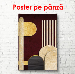 Poster, Fundalul în nuanțe albastru și auriu