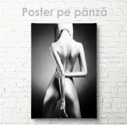 Poster, Imagine alb-negru a unei fete
