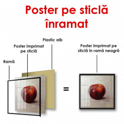 Poster, Mărul roșu pe o masă albă