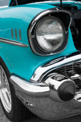 Poster, Mașină retro albastră