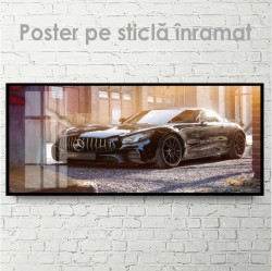 Poster, Mercedes negru lucios