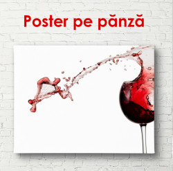 Poster, Paharul de vin roșu cu stropi