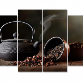 Tablou modular, Un set de ceai de culoarea neagră