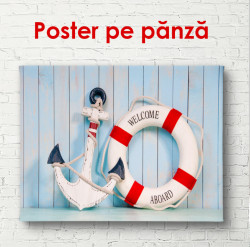 Poster, Ancorarea și salvare de salvare pe un fundal de perete