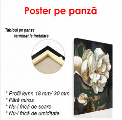 Poster, Floare albă pictată