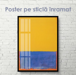 Poster, Galben, albastru, portocaliu