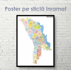 Poster, Harta politică a Republicii Moldova