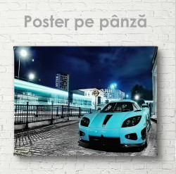 Poster, Mașină sport albastră