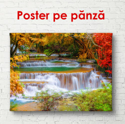 Poster, Peisajul frumos cu o cascadă