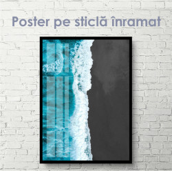 Poster, Plajă neagră și apă turcoaz