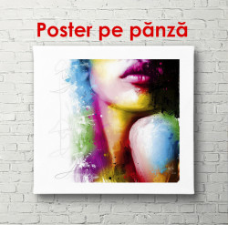 Poster, Portretul multicolor al unei fete